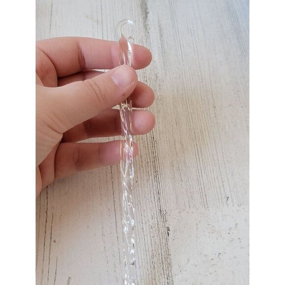 Long clear acrylic icicle ornament xmas decor - Picture 4 of 5